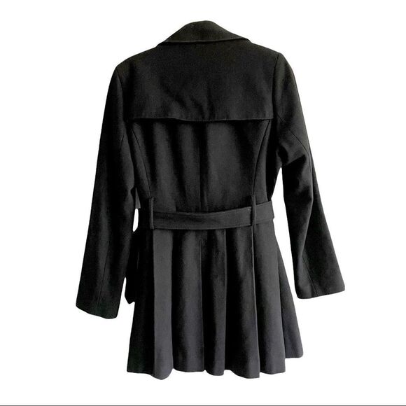 VIA SPIGA Wool Wrap Asymmetrical Winter Coat Black 12 - Picture 2 of 6